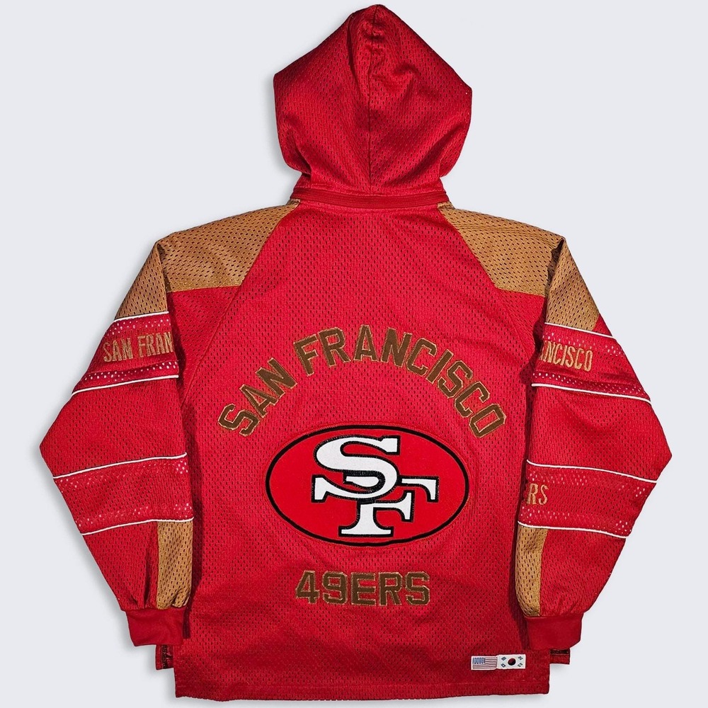 San Francisco 49ers Vintage 90s Mesh Hoodie Jacket